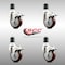 Service Caster 4 Inch 316SS Maroon Poly Swivel 1-7/8 Inch Expanding Stem Caster Set Lock Brake SCC-SS316TTLEX20S414-PPUB-MRN-178-4 - alternate 3